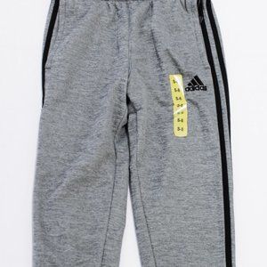 Adidas Kid's Unisex 3-Stripe Tapered Sweatpants Light gray Medium AK5829